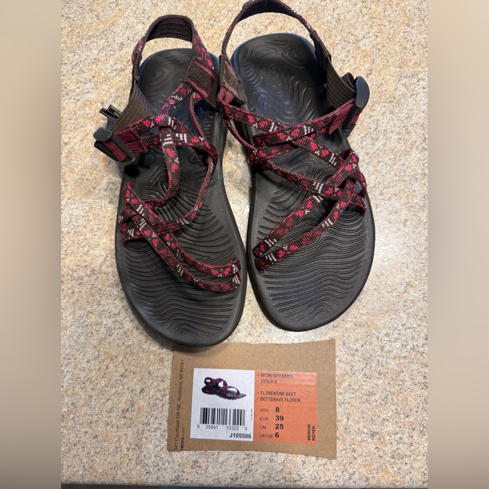 Chaco Women's Sandals - Red and Black